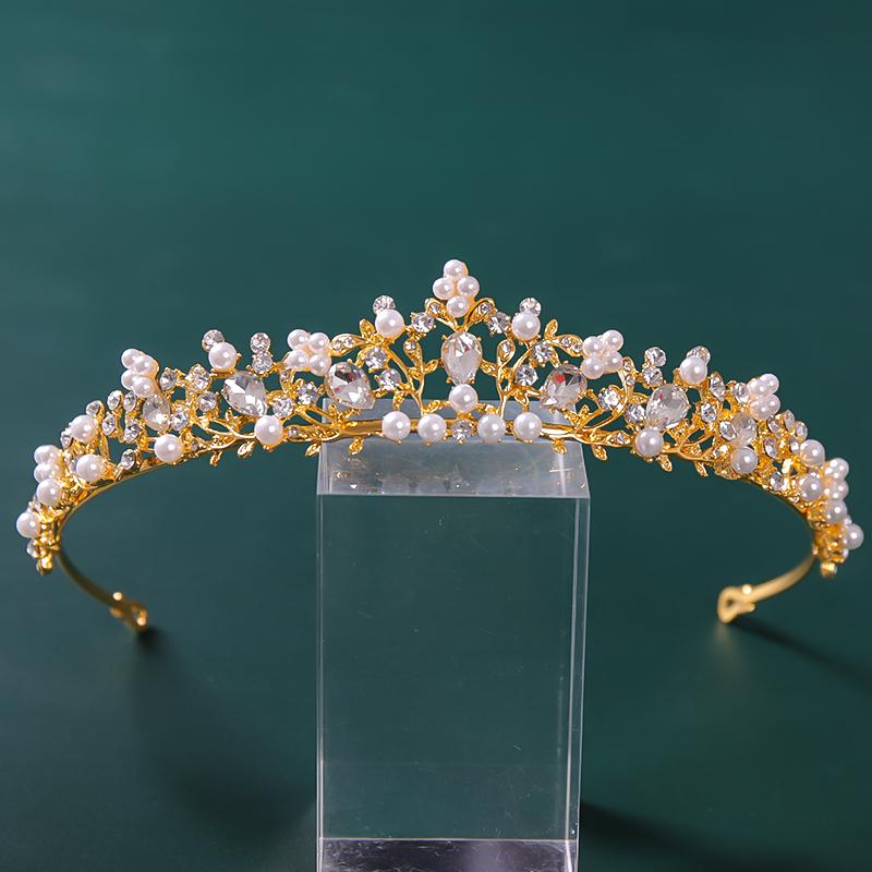 Strass Kristall Krone Tiaras Braut Haarschmuck Hochzeit Haarschmuck Frauen Braut Prinzessin Krone Königin Party Stirnband