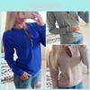 Elegante Felpa Casual da Donna con Scollo a V, Maniche Lunghe e Stile Senza Tempo