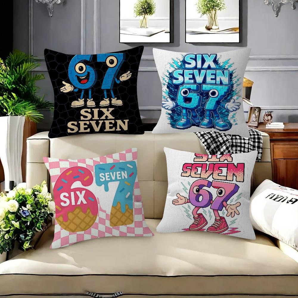 Cartoon Sechs Sieben Kissen Kissenbezug Kissenbezug Wohnzimmer Sofa Heimdeko Individuell