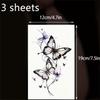 Butterfly Stickers For Women's Arms Music Festival  Party Accessories 3 Sheets Vibrant Purple Butterfly Legs Temporary Tattoo Sticker  High Quality