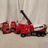 1:16 Anime Pixar Cars Toy Set Lightning Mcqueen Super-Liner Fire Engine Model Parent Child Interactive Toy Desktop Ornament Gift