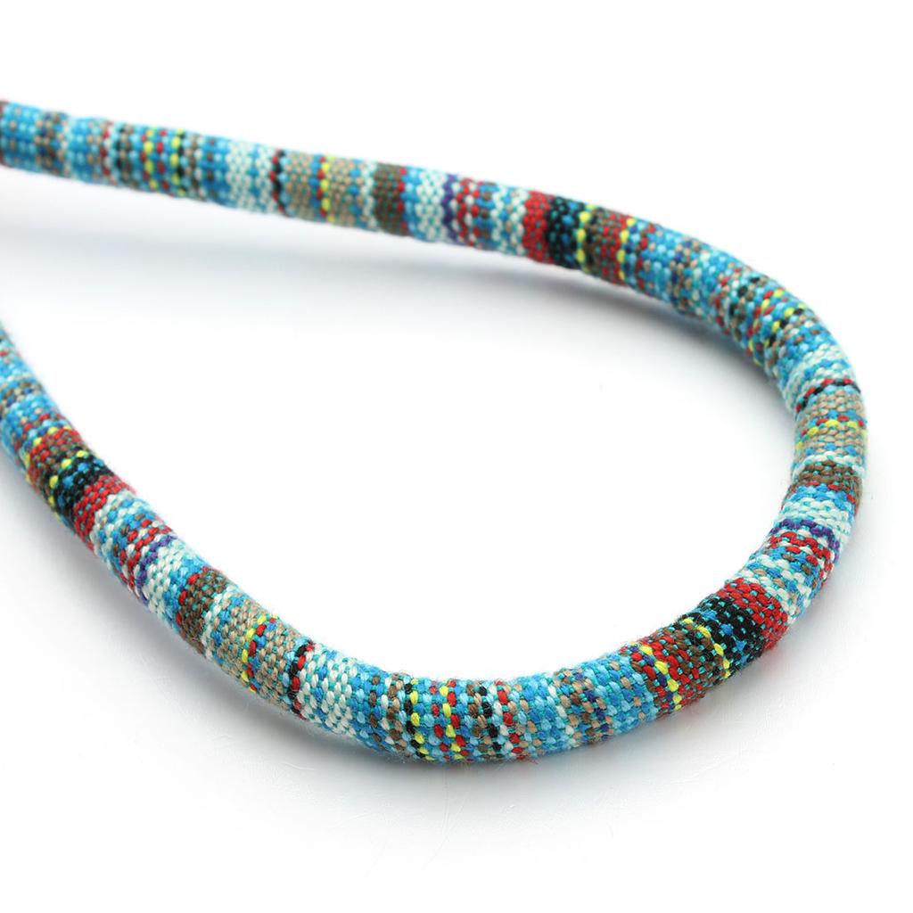Louleur Twisted Cords Rope Colorful Handmade Fabric Ethnic Rope Cotton Cord Embroider Cords for Jewelry Making DIY Bracelet