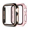 Displayschutz für Apple Watch Hülle 45mm 44mm 41mm 42mm 40mm 38mm PC Stoßfänger Gehärtetes Glas+Abdeckung iWatch Serie 9 8 7 SE 6 5 4