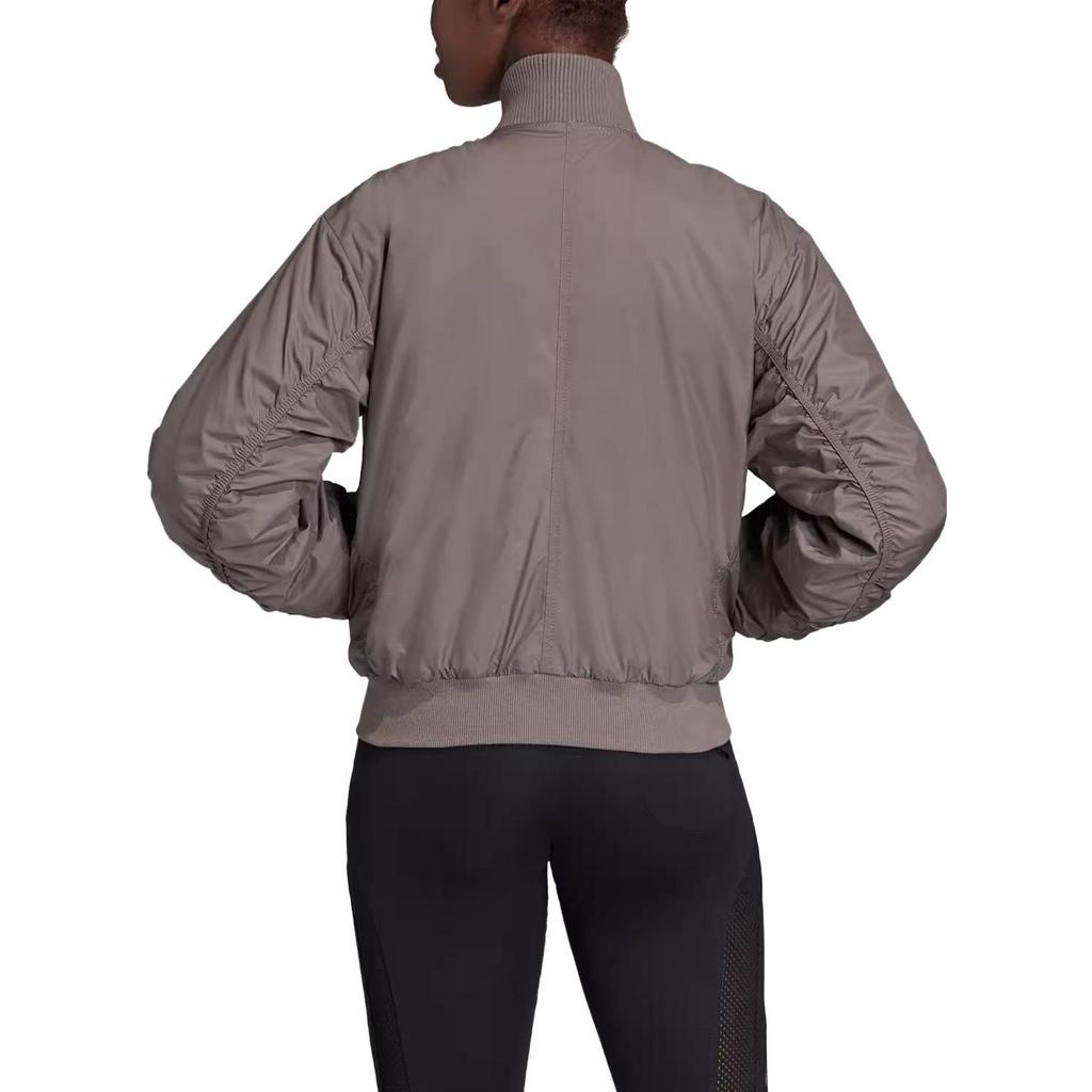 Adidas SMC Einfarbig Reißverschluss Sportjacke Damen Jacken Grau FK9679