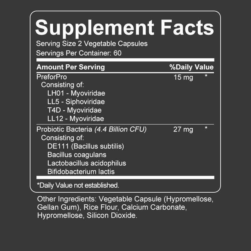 Probiotics and prebiotics capsules with 4.4 billion CFU of active bacteria to protect intestinal health and enhance immunity 120 capsules