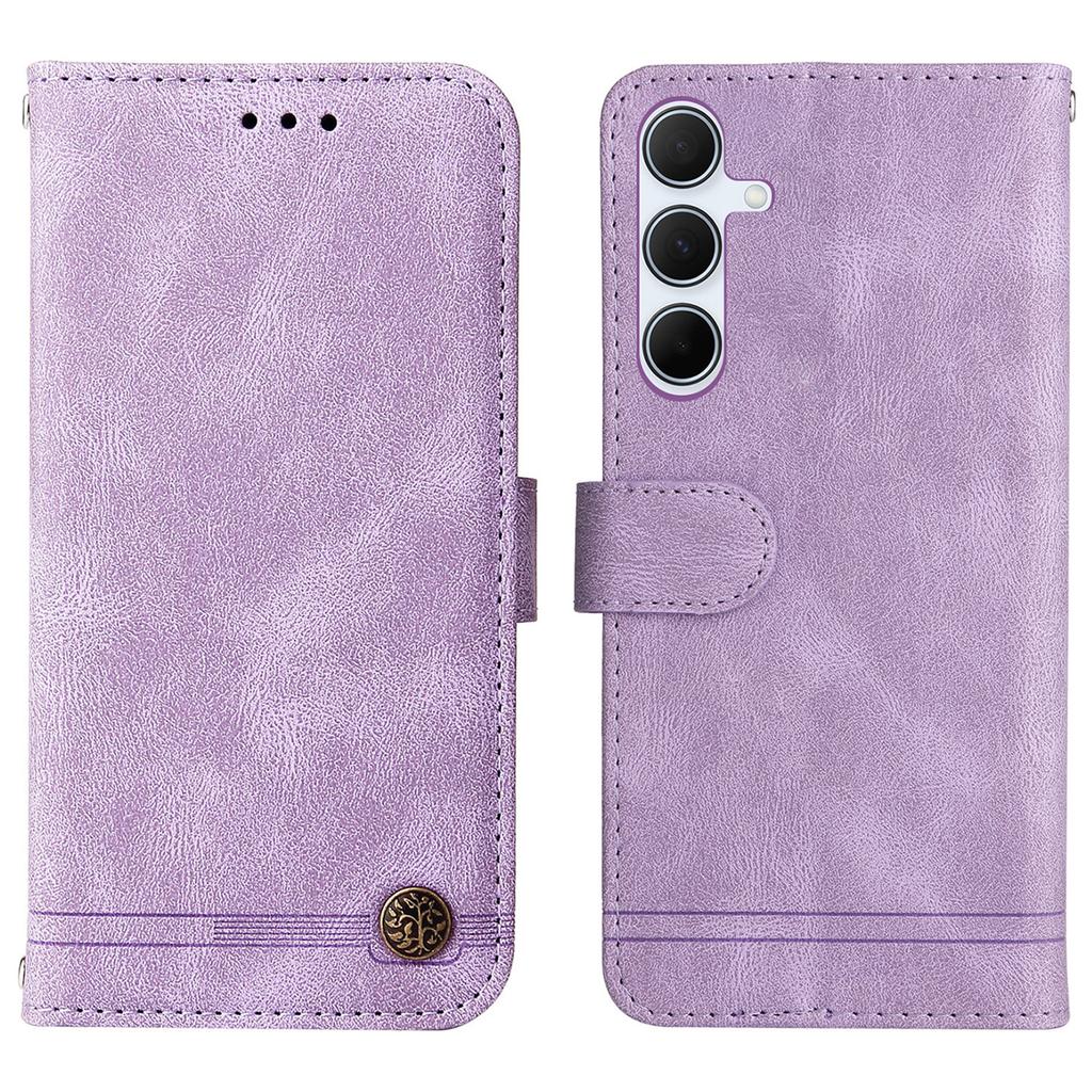 For Samsung Galaxy A56 5G Leather Wallet Cases Skin Touch Phone Cover Stand with Strap