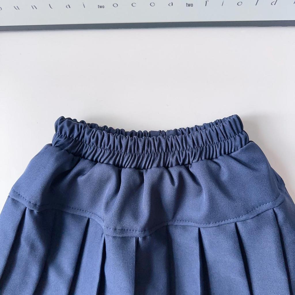 Girls' Rabbit Police Officer Three-Piece Set: Vest, Shirt, and Pleated Skirt – Suitable for Autumn and Spring (AQB003)
