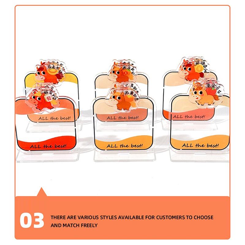 2026 Card Inser 2D Acrylic Desktop Calendar Cartoon Cute Pony Office School Bookmarks  Clips Decorative 2026  Year Gift