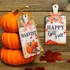 Handcrafted Thanksgiving Wooden Door Hanging Bucolic Home Decors Natural Wall Plaque for Seasonal Interior Display HX6C