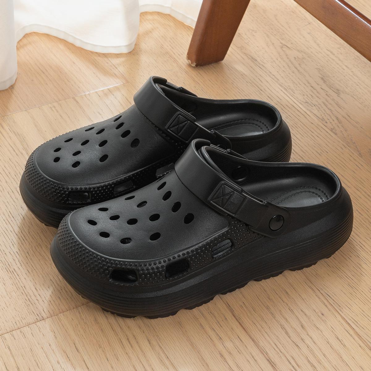

Platform Women Clogs Shoes Summer Beach Thick Bottom Sandals Fashion Comfortable Clogs Indoor Outdoor Men Hole Shoes 44-45