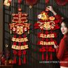2026 Year Of The Horse Chinese Character Sticker Spring Festival 3D Paper Cuttings Window Decor New Year Wall Hanging Decoration
