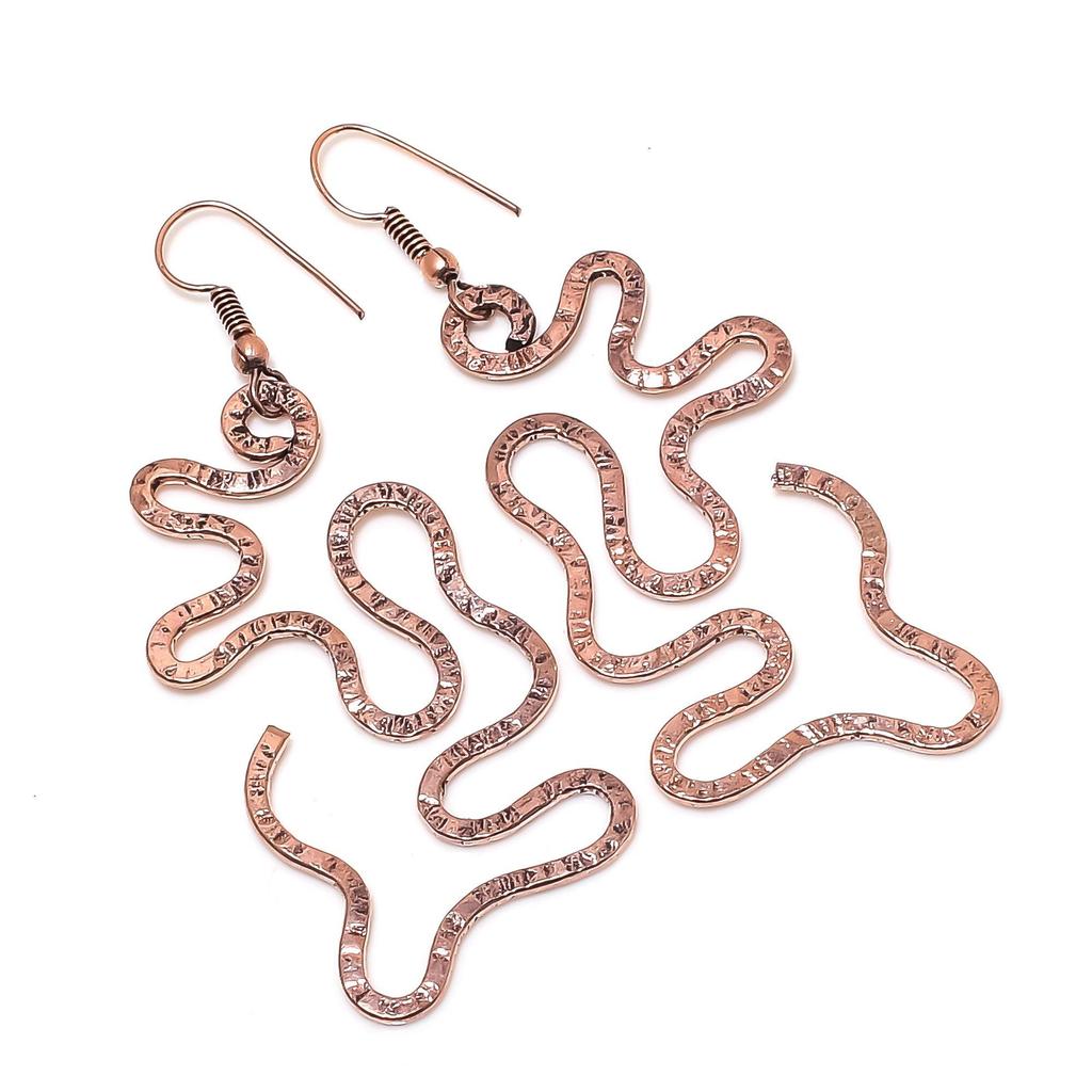 Designer Copper Earrings, Handmade Gemstone Earrings Jewelry, Gifts For Wife Brand New Earrings