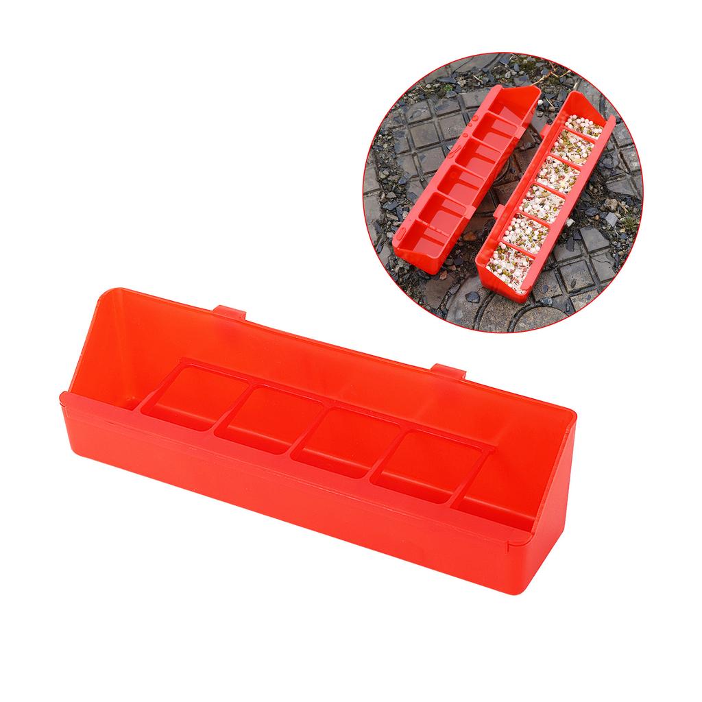 Pigeon Feeder Removable 6 Slots Hanging Chicken Feeder Trough Water Trough for Pigeon Parrots Chicks Quail Duck Bird Poultry 1Pc
