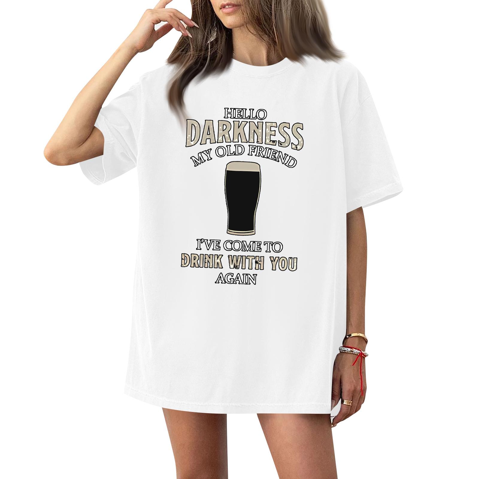 

Women s Casual Fashion Round Neck St. Patrick Print Short Sleeve T-Shirt Top XL