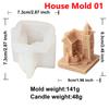 3D Europeisk Bygning Hus Hjem Silikon Lysform DIY Håndlaget Aromaterapi Gips Resin Såpefremstilling lysfremstillingsverktøy