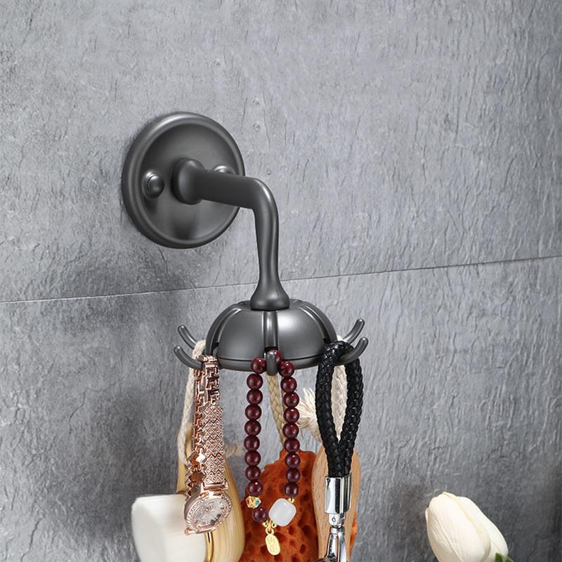 Hooks Aulminium Wall Mounted Towel Hanger Foldable Bathroom Hardware,kitchen Hook Bathroom Accessories New Arrival