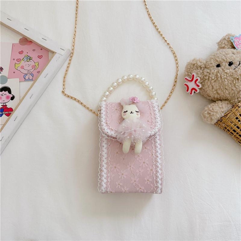 Adorable Children's Plush Doll Handbag With Fashionable Chain Strap For Girls