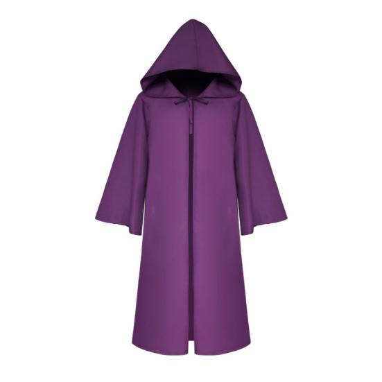 

Взрослый Детский Однотонный Плащ Ведьмы Вампира с Капюшоном Хэллоуин Маскарадный Плащ Adult S фиолетовый