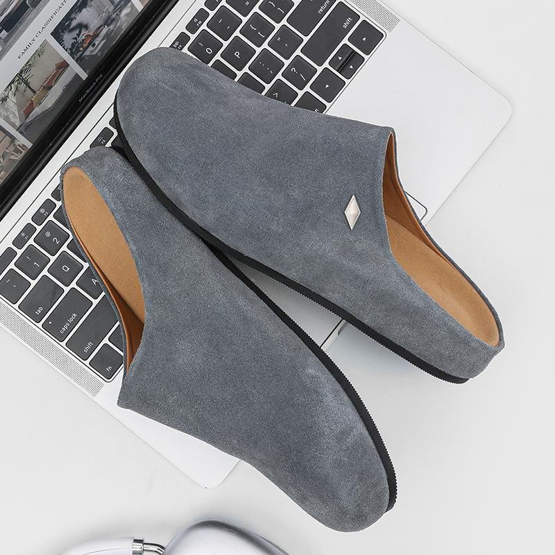 2025 Summer New Lazy One-pedal Casual Outdoor Half-bag Head Slippers 19987 gray-K
