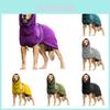 Cozy Fleece Dog Bathrobe With Hoodie For Golden Retrievers And Cats