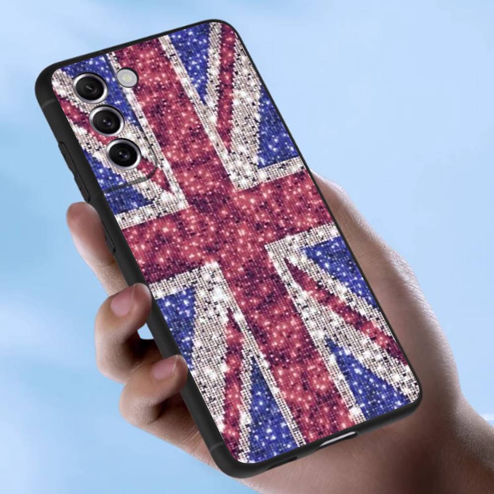 

USA & UK Flag Case For Samsung Galaxy Case S25 S23 S22 S21 S30 S20 S10 Ultra Plus FE TPU Soft Cover Samsung S21