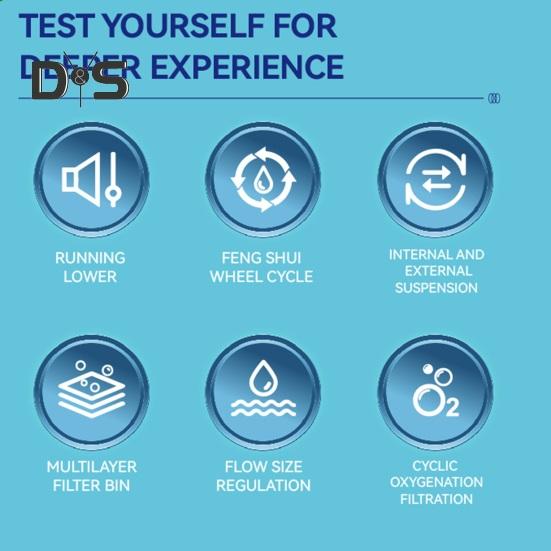 Filtr do akwarium Filtr wielowarstwowy do akwarium z natlenianiem wodospadowym Cichy system filtracji do akwariów 50L/90L