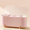 Dustproof Makeup Organizer Box Plastic Cotton Swab Pad Storage Container with Lid For Bathroom Home