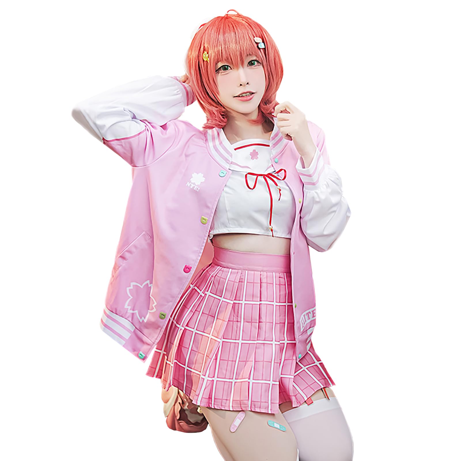 

Hololive Sakura Miko Косплей VTuber Хэллоуин Морской костюм моряка [milky time] розовый