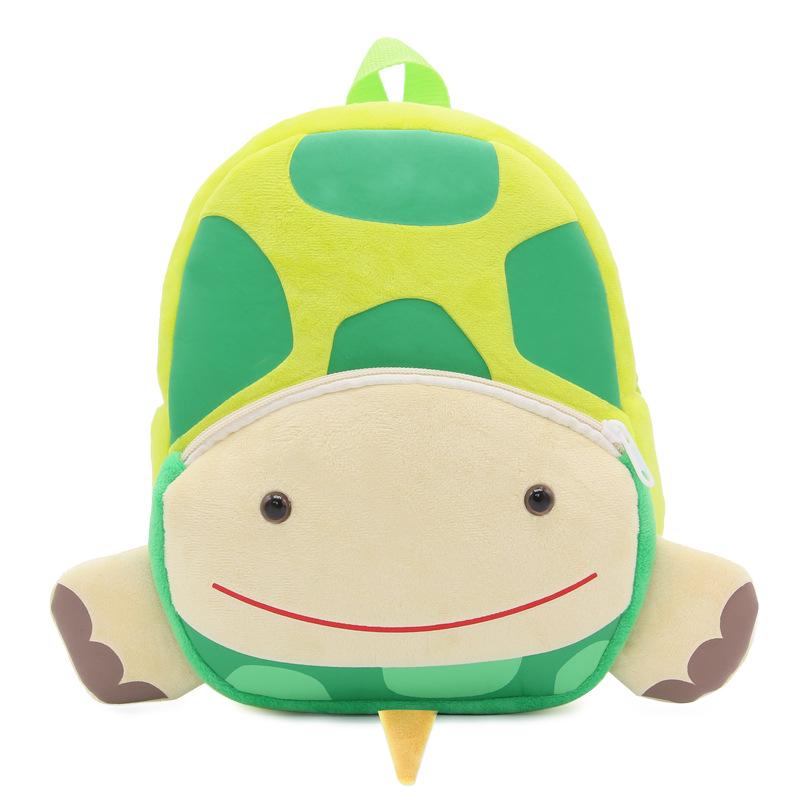 Customized children's bag Zoo children's schoolbag backpack plush animal turtle kindergarten 2-4 years old bag