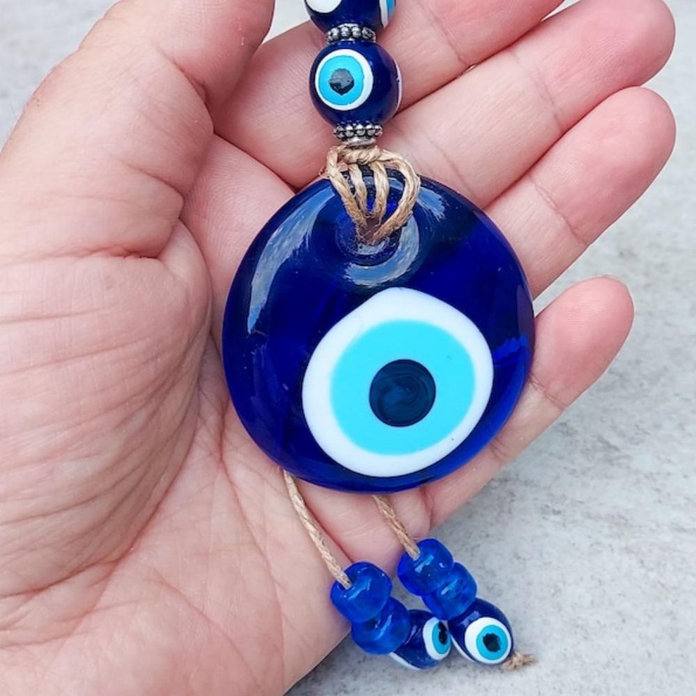 European & American Style Turkish Evil Eye Glass Pendant: Unique Wall & Car Ornament