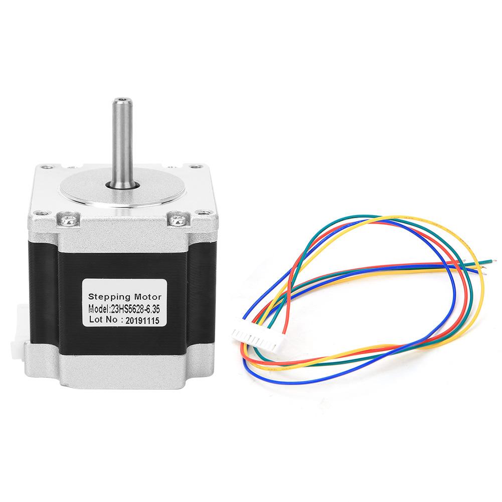 

Шаговый двигатель NEMA 23 Аксессуары для 3D-принтера с 4-контактным кабелем 23HS5628 6.35мм8мм