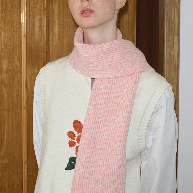 Winter Knitted Wool Scarf For Women Warm Shawls Wrap Scarves Solid Color Design Thick Soft Cashmere Pashmina Neckerchief Poncho