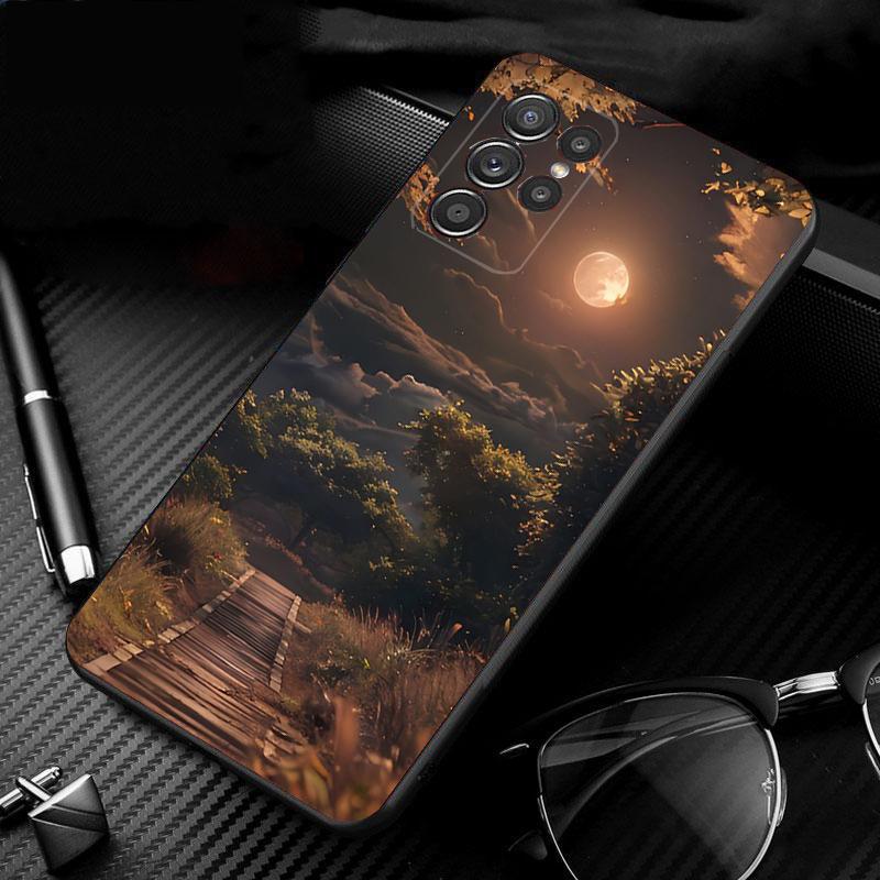 Japan Sceneary Cherry Flower Mountain Phone Case For Samsung S24 S23 S22 S21 S20 Ultra S20 S22 S21 S10E S20 FE S24 Plus Shell