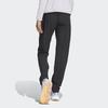 Adidas Logo Print Elastic Waist Straight Casual Pants Women Bottoms Black HN2951