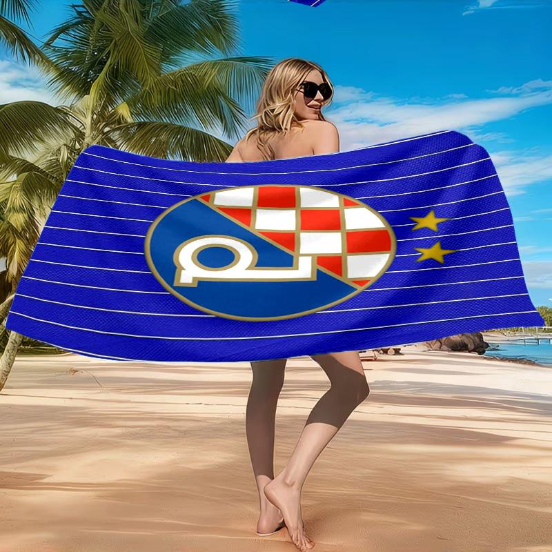Asciugamano da Spiaggia Dinamo Zagabria Basket, Asciugatura Rapida, Facile da Curare, Adatto Sia per il Fitness che per le Vacanze al Mare, Essenziale Sportivo
