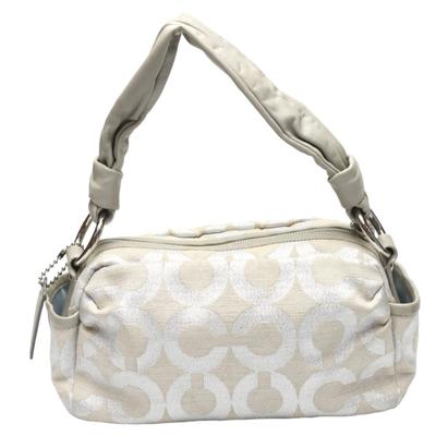 Parker op art lamă Geantă de umăr piele Argintiux gri Femei 13507 Folosit