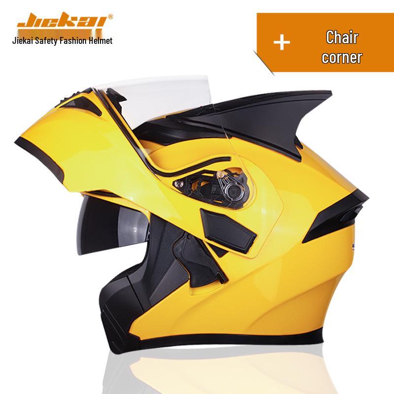 Jiekai DOT Standard Flip-up Double Visor Men's All-Season Motorcycle Helmet