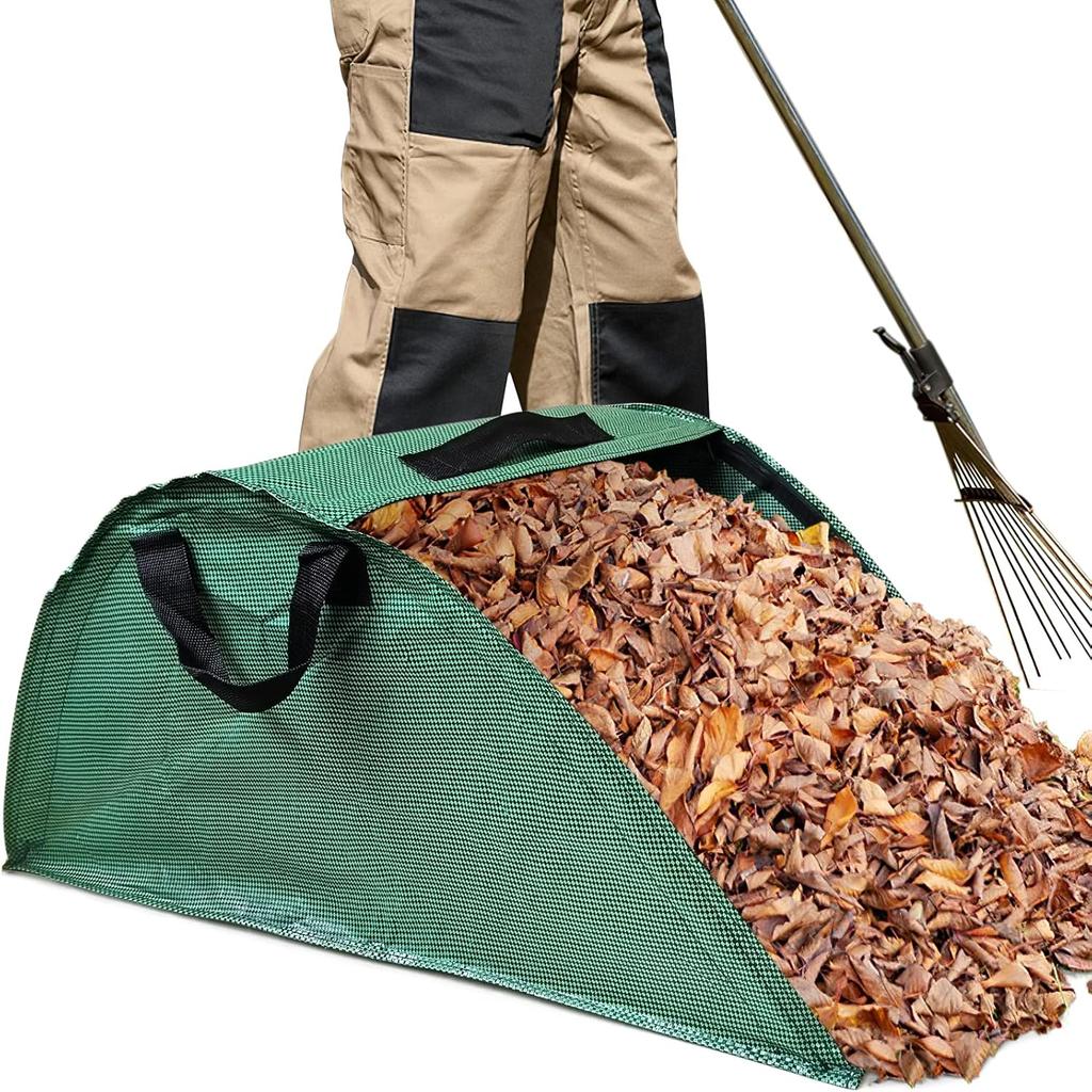 30 Gallon Leaf Collector, Leaf Bag Chute, Portable Pop Up Leaf Bags, Foldable Dustpan Leaf Pick Up Tools Leaf Loader, Reusable Yard Garden Bags for