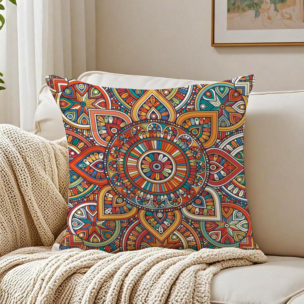 Colorful the splendid mandala flower Cushion Cover Pillowcase Antidustmite living Room Sofa Decor Cushion Room