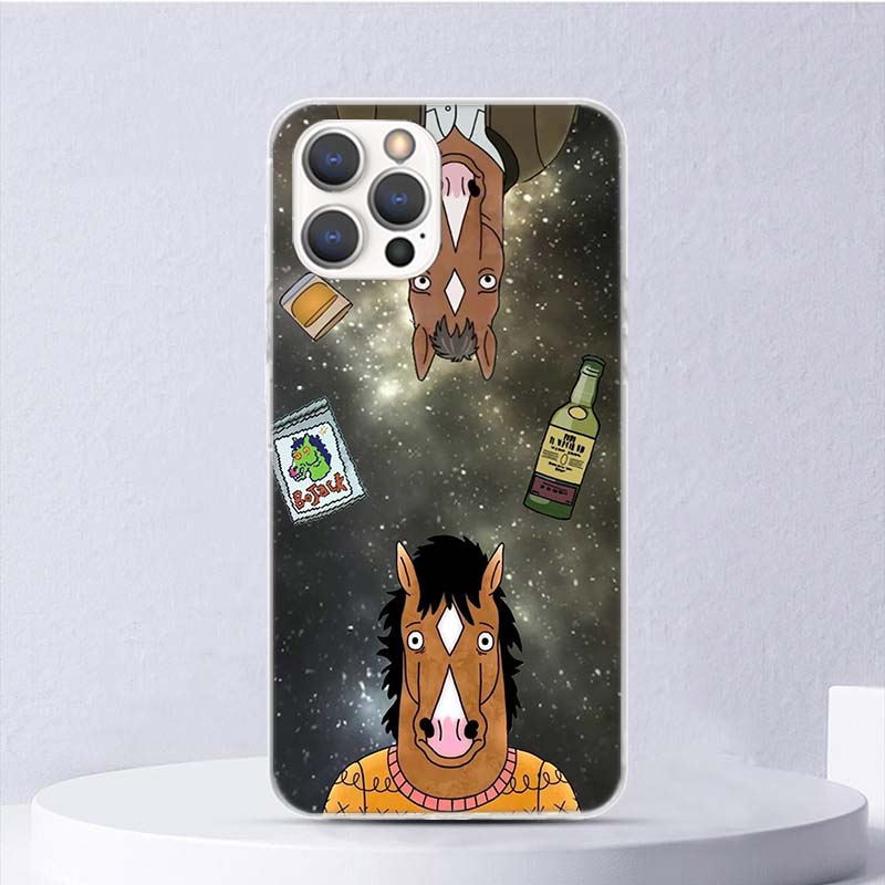 Cartoon B-BoJack Horsemans Soft Case For iPhone 16 17 Air 16E 15 Plus 11 12 13 Mini 14 Pro Max Phone Cover Apple 7 8 SE Coque Fu