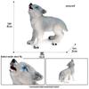 Cross-border Wild Animal Model: Prairie, Brown, Snow, Predator Wolves & Cub Educational Display Toy