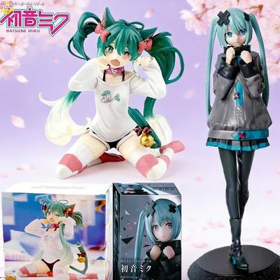 New 2026 Desktop Adorable 8.07inch Hatsune Miku Kwaii Style Anime Model Playthings PVC Model Collector Doll Birthday Gift