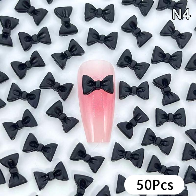 

50 шт. Смола Лента Бант Шармы для Ногтей 3D Украшения для Нейл-арта Аксессуары Материалы для DIY Корейский Дизайн Маникюра as the picture