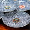 Waza no Kura Plate Set Stylish Kutani Ware Medium Plates of Period Painting Design Ceramic Japanese Tableware Serving Plates Made in Japan Perfect for