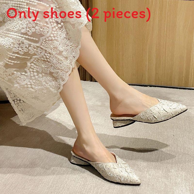 Hanbok Style Slingback Mules With Pu Material For Summer Casual Wear