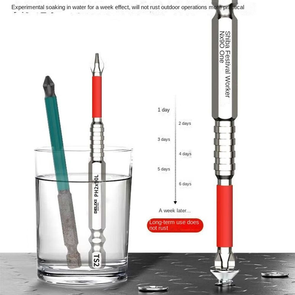 6/10/20pcs S2 Zinc Zinc Alloy Steel Magnetic Batch Head Magnetic Impact Drill Bit Electric Drill