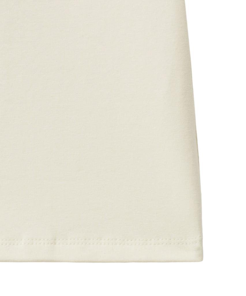 NOIRER FOR WOMAN U-Neck Two-Way T-Shirt (Cream)