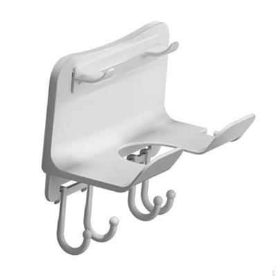 Hair Dryer Rack Stand Hanger Organizer Free Punch Degrees Rotatable Shelf for Curling Iron
