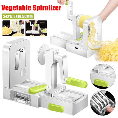 Vegetable Spiralizer With Extra Blade Box Vegetable Slicer Foldable Vegetable Shredder with Handle For Cucumber Potato Zucchini