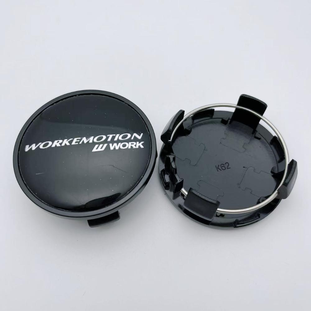 4pcs 62MM Car Wheel Center Caps With W Work Emotion Logo Emblem Badge Rims Dust Cover Wheel Hubcap for Toyota Car Accessories